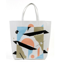 Tote XL Bag Dynamic Abstract White 1-2-8685633